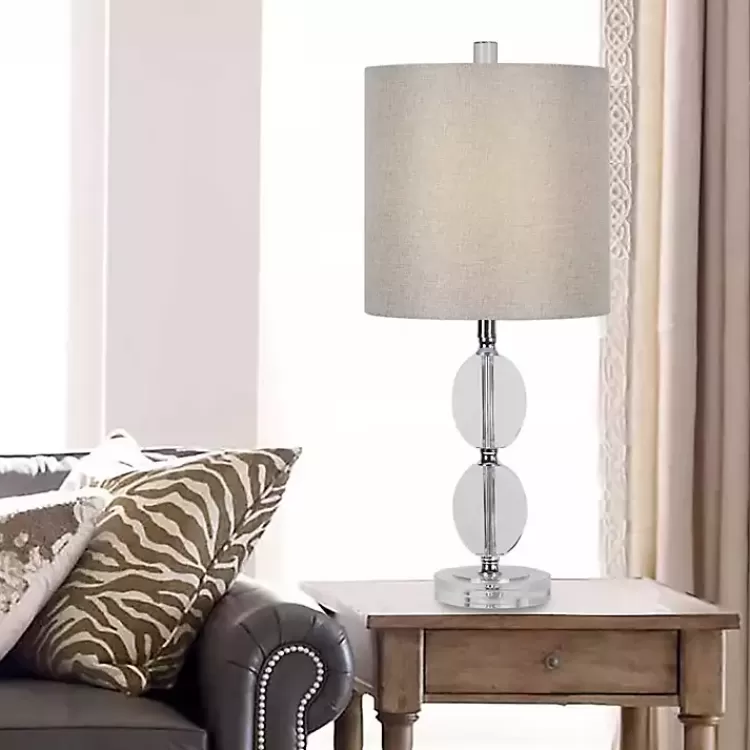 Hourglass Crystal and Silver Metal Table Lamp>Kirklands Home Flash Sale