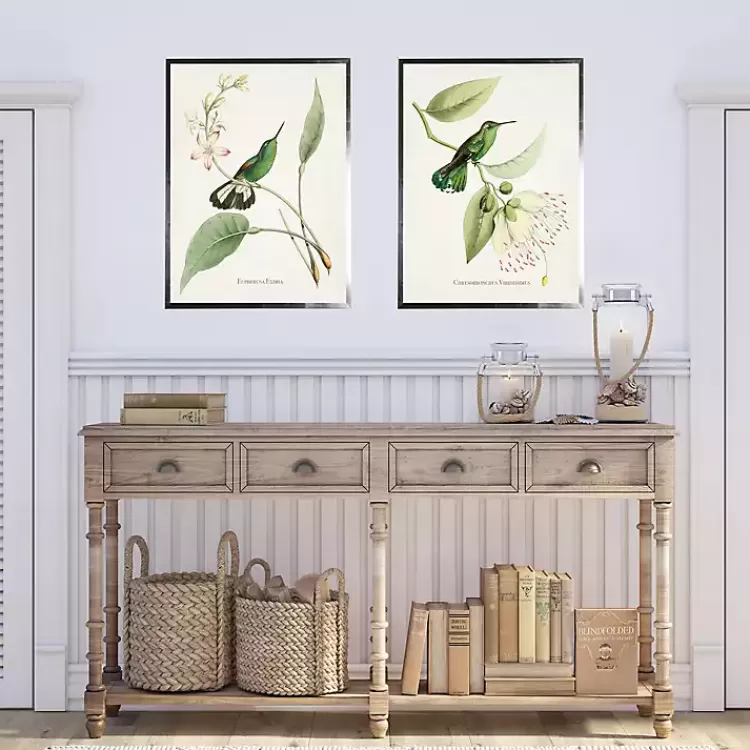 Hummingbirds on Flowers 2-pc. Framed Art Print Set>Kirklands Home Shop