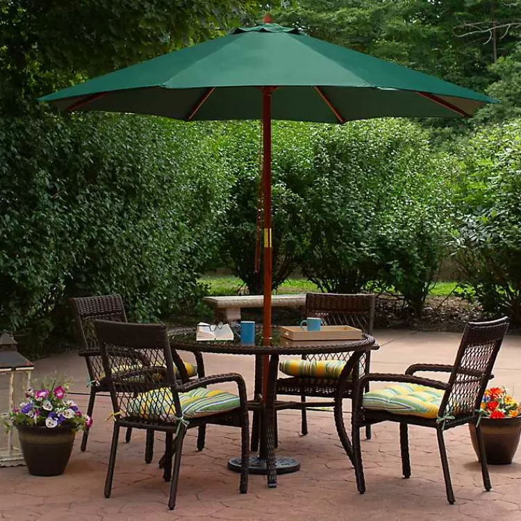 Hunter 8 ft. Wooden Pulley Umbrella>Kirklands Home Cheap