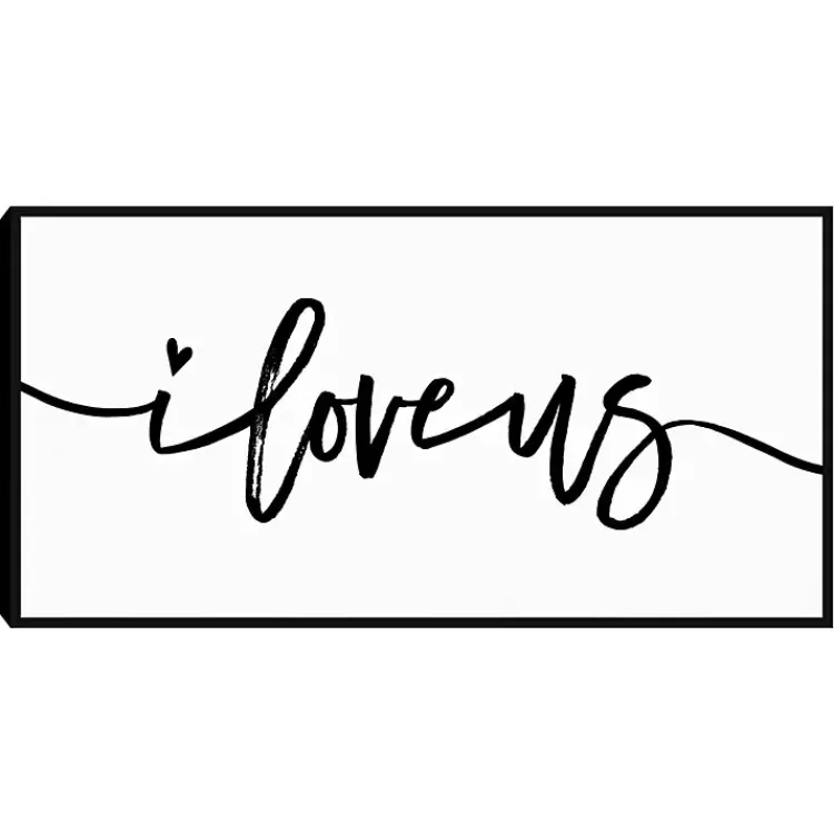 I Love Us Framed Canvas Art Print, 25x13 in.>Kirklands Home Store
