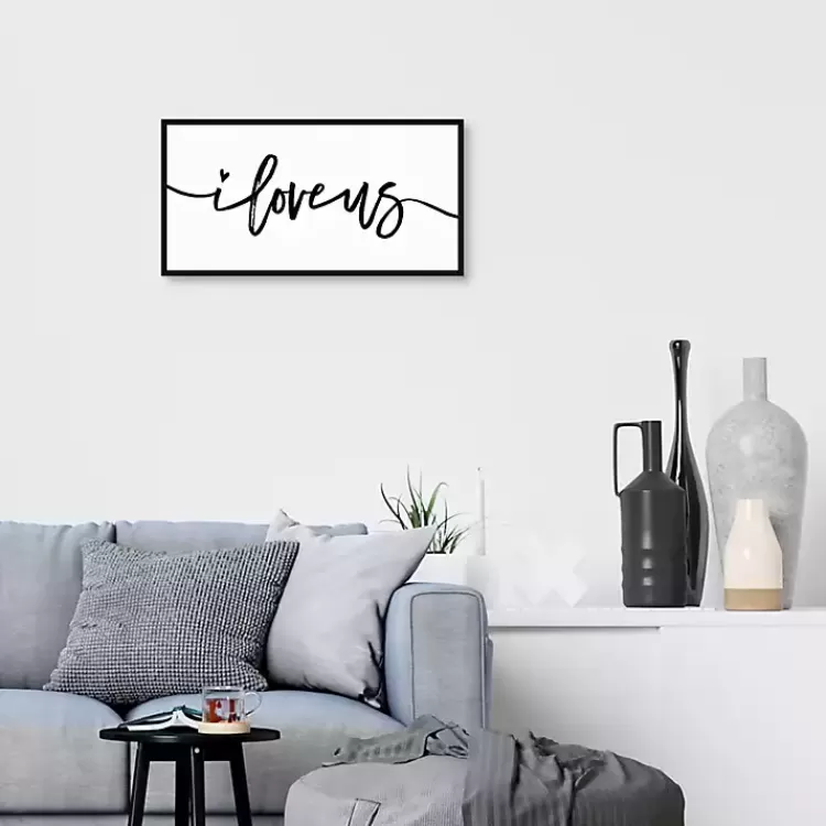 I Love Us Framed Canvas Art Print, 25x13 in.>Kirklands Home Store