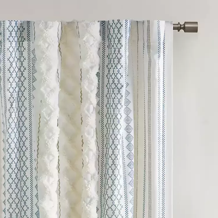 imani_blue_chenille_stripe_curtain_panel__in_4.webp Imani Chenille Stripe Curtain Panel, 95 in.>Kirklands Home Store