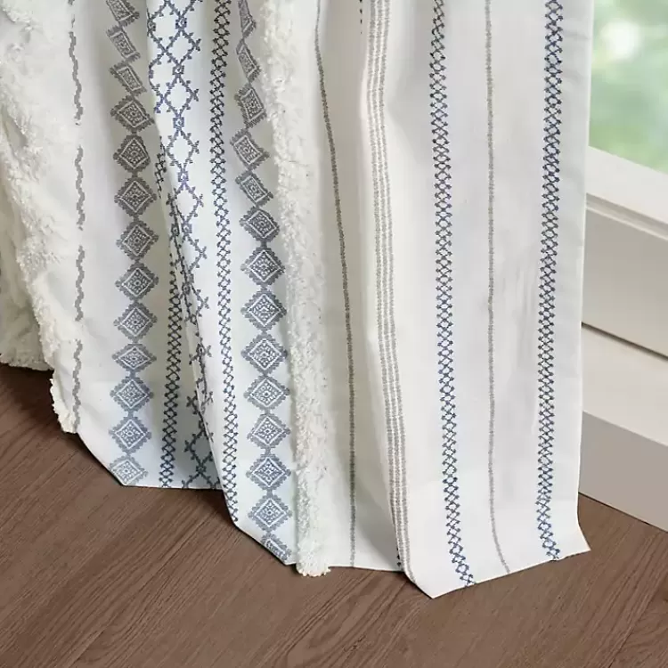 imani_blue_chenille_stripe_curtain_panel__in_5.webp Imani Chenille Stripe Curtain Panel, 95 in.>Kirklands Home Store