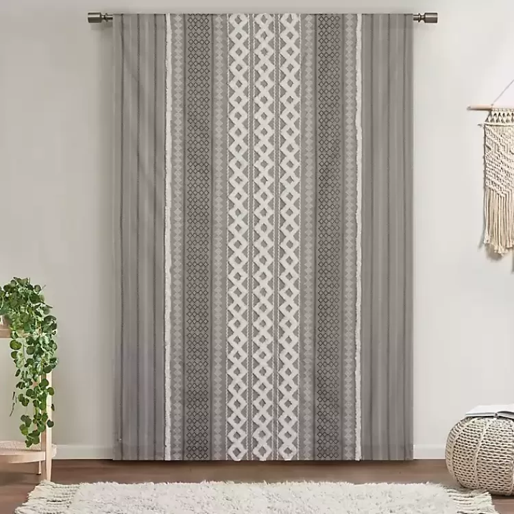 imani_gray_chenille_stripe_curtain_panel__in_7.webp Imani Chenille Stripe Curtain Panel, 84 in.>Kirklands Home Online