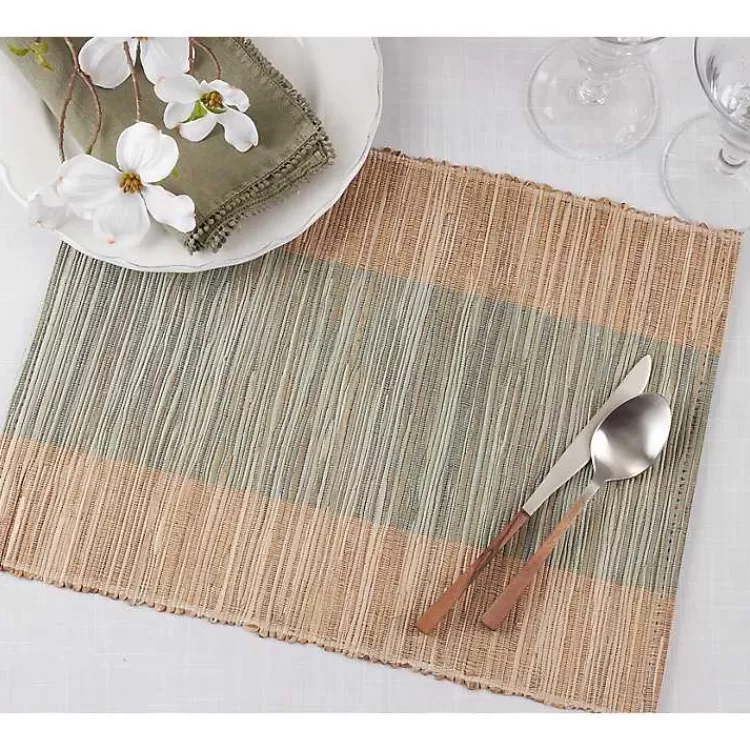 Indigo Banded 4-pc. Placemat Set>Kirklands Home Sale