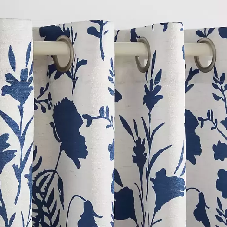 indigo_floral_pc_curtain_panel_set__in_2.webp Indigo Floral 2-pc. Curtain Panel Set, 96 in.>Kirklands Home Best Sale