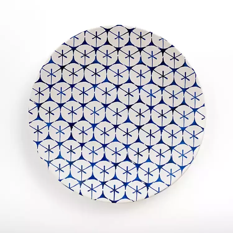Indigo Geometric Mix Dinner Plate>Kirklands Home Online