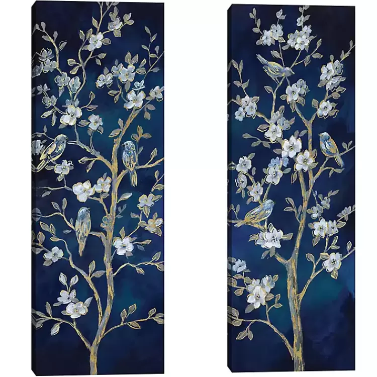 Indigo Spring I & II Canvas Art Prints, Set of 2>Kirklands Home Fashion