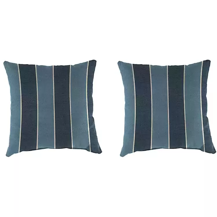 Indigo Stripe Wickenburg Outdoor Pillows, Set of 2>Kirklands Home Cheap