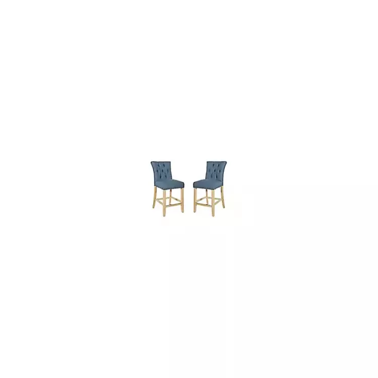 Indigo Tufted Nailhead Counter Stools, Set of 2>Kirklands Home Online