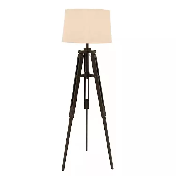 Industrial Tripod Wooden Floor Lamp>Kirklands Home Discount