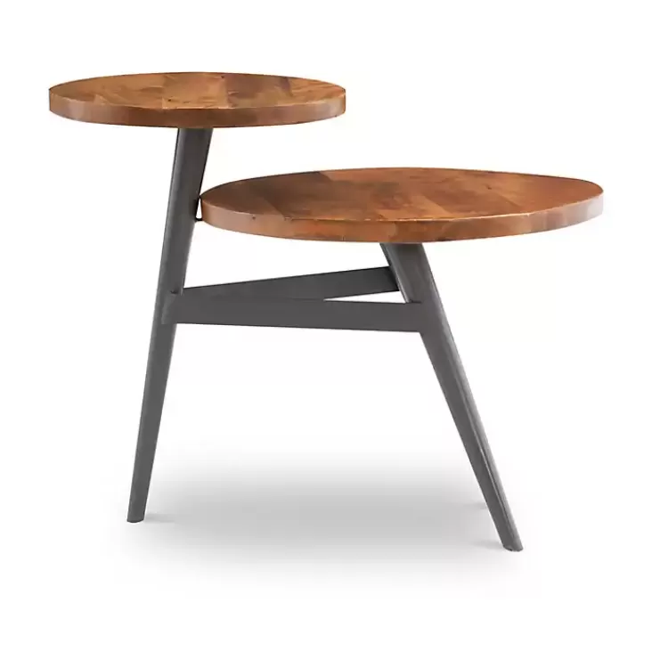 industrial_twotiered_gunmetal_accent_table_2.webp Industrial Two-Tiered Gunmetal Accent Table>Kirklands Home Store