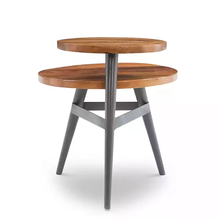 industrial_twotiered_gunmetal_accent_table_3.webp Industrial Two-Tiered Gunmetal Accent Table>Kirklands Home Store