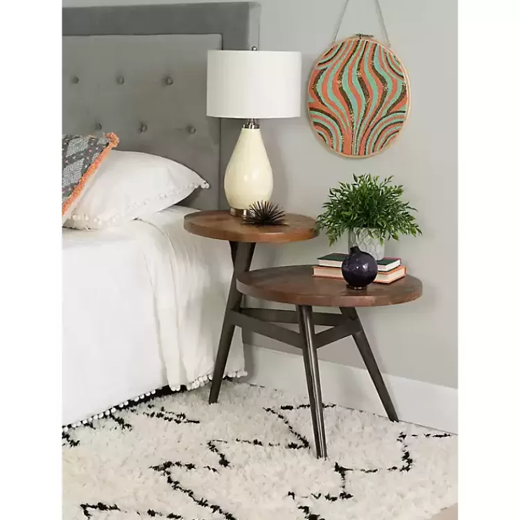 industrial_twotiered_gunmetal_accent_table_8.webp Industrial Two-Tiered Gunmetal Accent Table>Kirklands Home Store