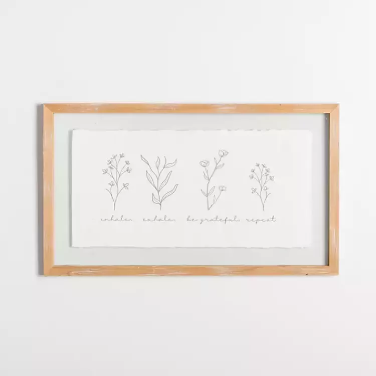 Inhale Exhale Floral Wall Plaque>Kirklands Home New