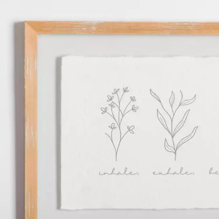 Inhale Exhale Floral Wall Plaque>Kirklands Home New