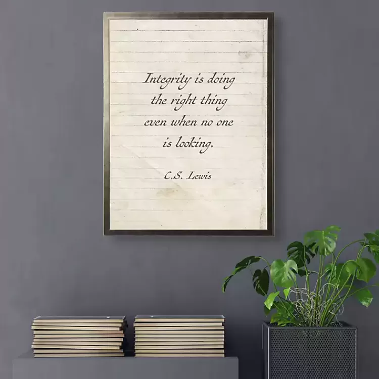Integrity is Doing the Right Thing Wall Plaque>Kirklands Home Sale