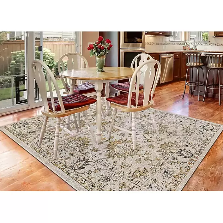 Irene Yellow Daffodil Outdoor Area Rug, 4x7>Kirklands Home Sale