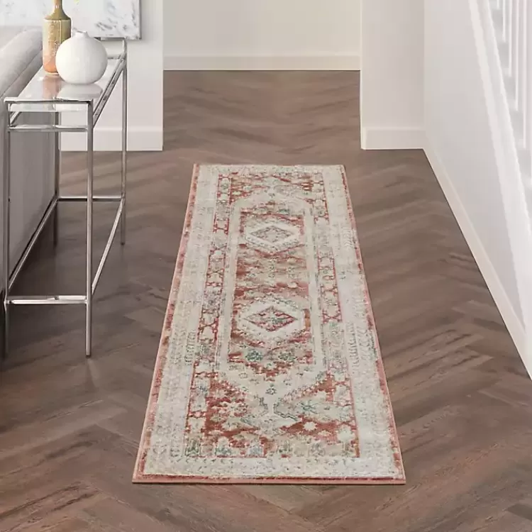 Irsia Rust Traditional Serged Runner, 2x8>Kirklands Home Outlet