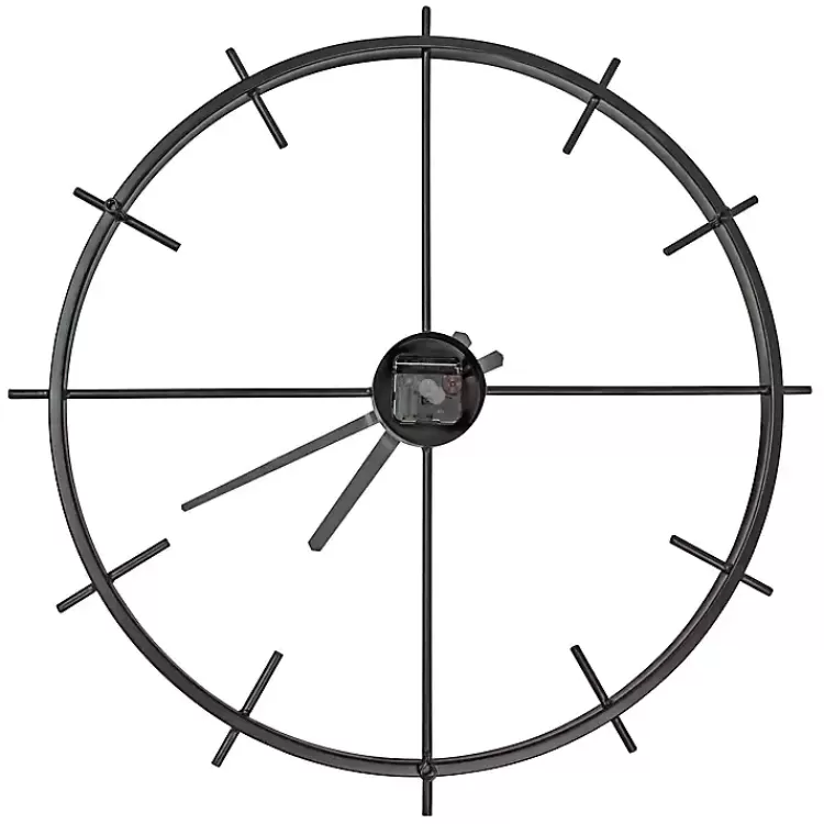 isaac_black_modern_wall_clock_4.webp Isaac Black Modern Wall Clock>Kirklands Home Store