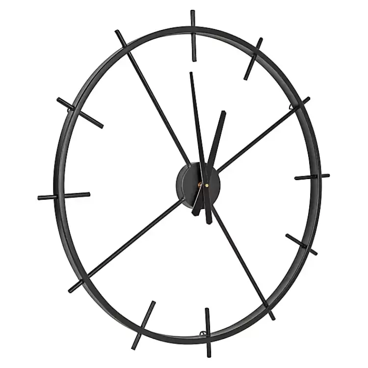 isaac_black_modern_wall_clock_6.webp Isaac Black Modern Wall Clock>Kirklands Home Store