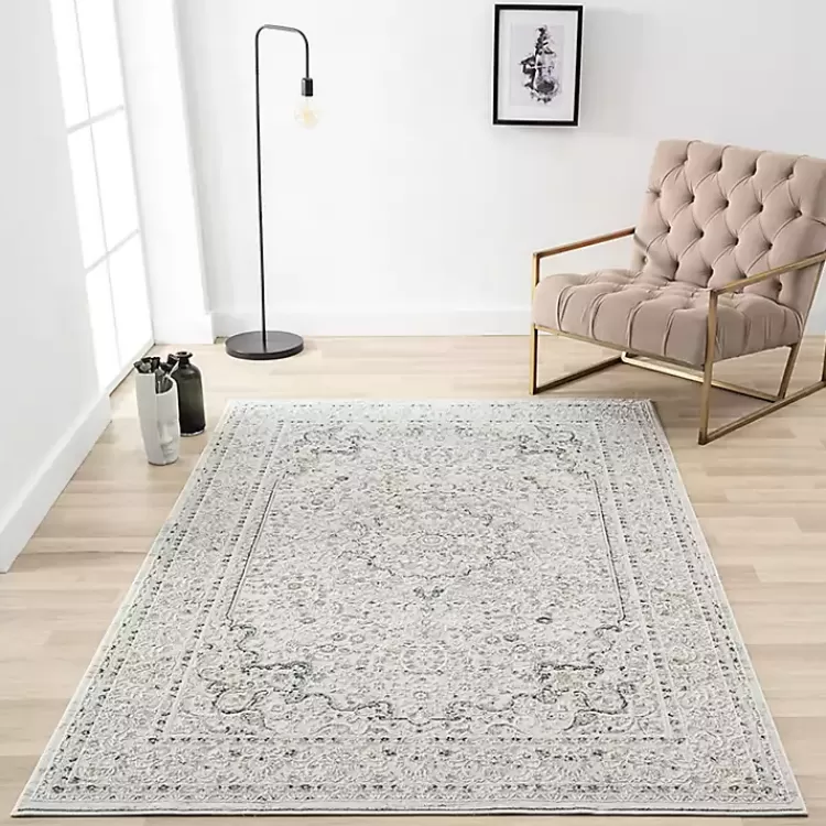 Isabella Gray and Ivory Area Rug, 4x6>Kirklands Home Discount