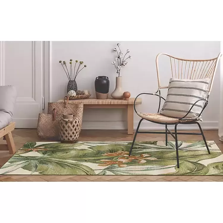 Island Leaf Outdoor Rug, 4x7>Kirklands Home Best