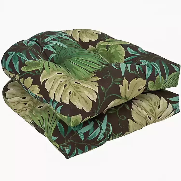 Island Leaves Outdoor Seat Cushions, Set of 2>Kirklands Home Shop