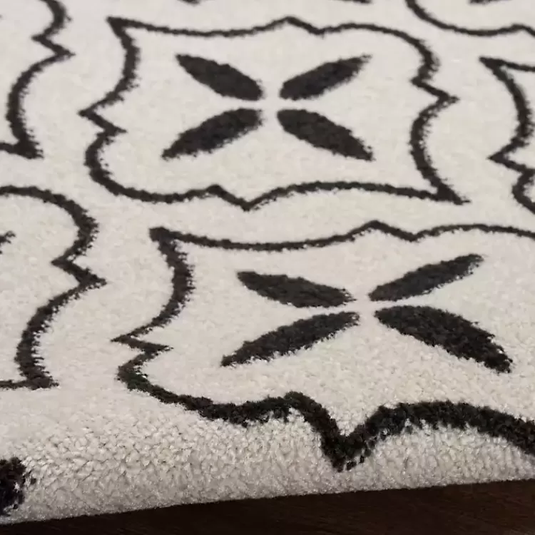 ivory__black_quatrefoil_indooroutdoor_runner_4.webp Ivory & Black Quatrefoil Indoor/Outdoor Runner>Kirklands Home Outlet