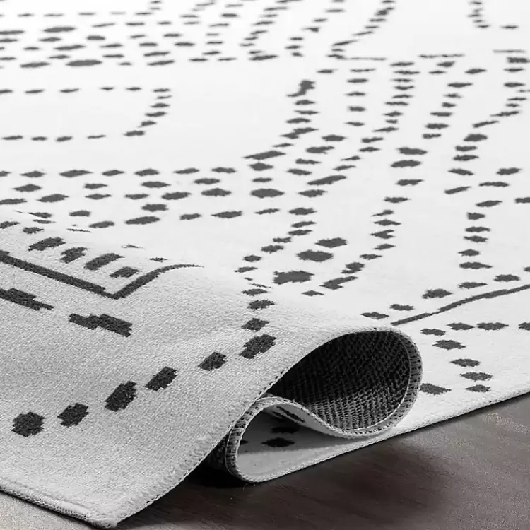 ivory_and_black_diamond_washable_area_rug_x_4.webp Ivory and Black Diamond Washable Area Rug, 4x6>Kirklands Home Hot