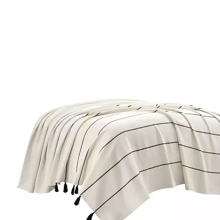 and Black Striped King Coverlet>Kirklands Home Fashion