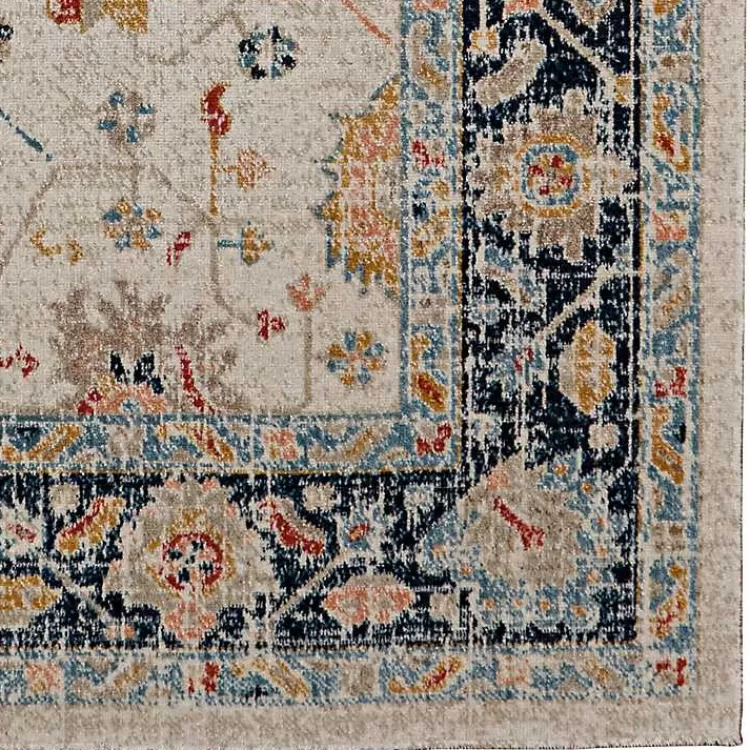 ivory_and_blue_traditional_floral_area_rug_x_2.webp Ivory and Blue Traditional Floral Area Rug, 5x7>Kirklands Home Fashion