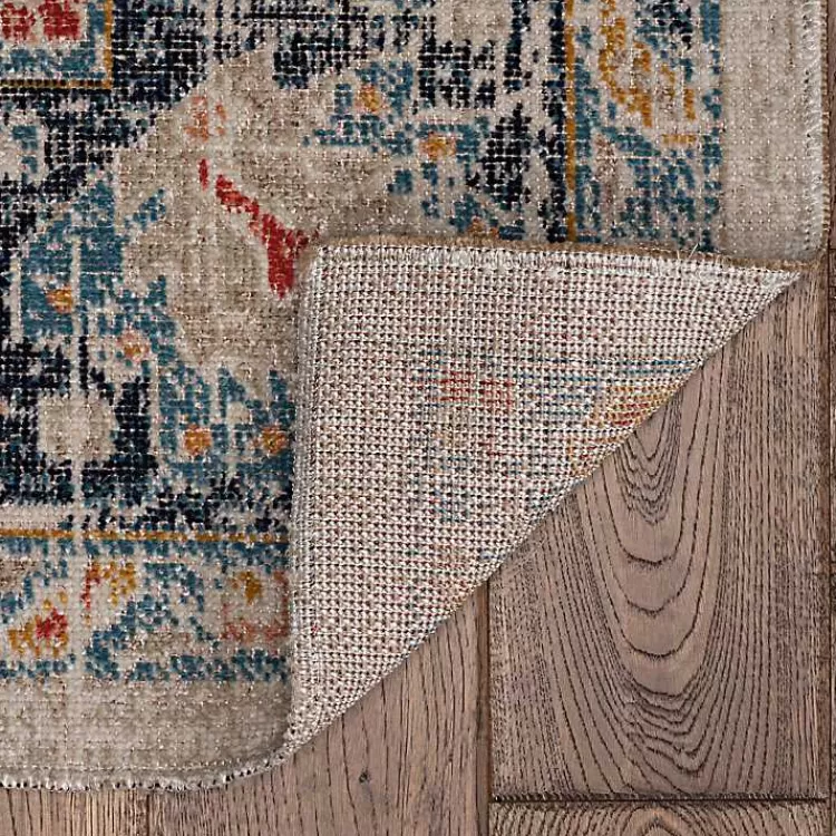 ivory_and_blue_traditional_floral_area_rug_x_3.webp Ivory and Blue Traditional Floral Area Rug, 5x7>Kirklands Home Fashion