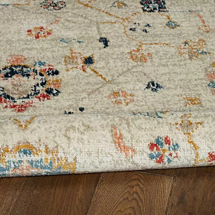 ivory_and_blue_traditional_floral_area_rug_x_4.webp Ivory and Blue Traditional Floral Area Rug, 5x7>Kirklands Home Fashion