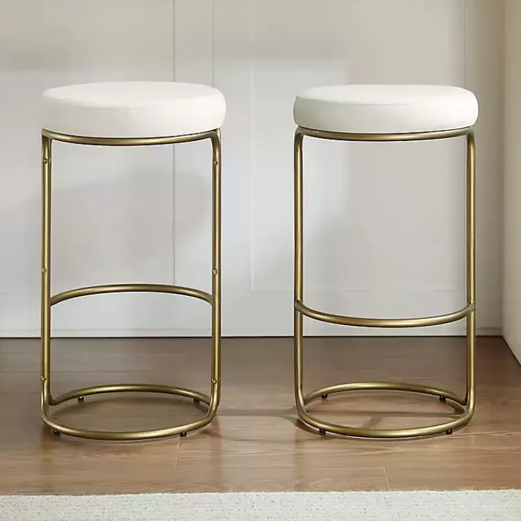 ivory_and_gold_carson_counter_stools_set_of__3.webp and Gold Carson Counter Stools, Set of 2>Kirklands Home Flash Sale