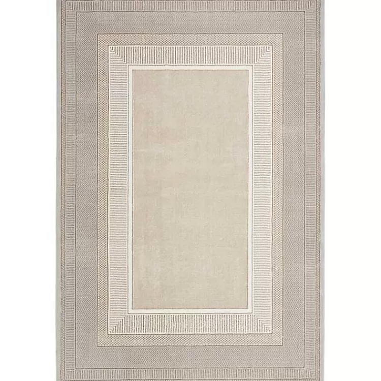 Ivory and Gold Modern Glam Area Rug, 5x7>Kirklands Home Sale