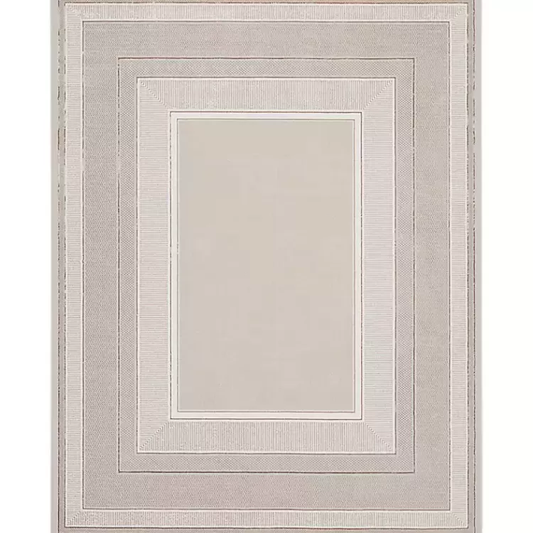 Ivory and Gold Modern Glam Area Rug, 7x9>Kirklands Home Sale