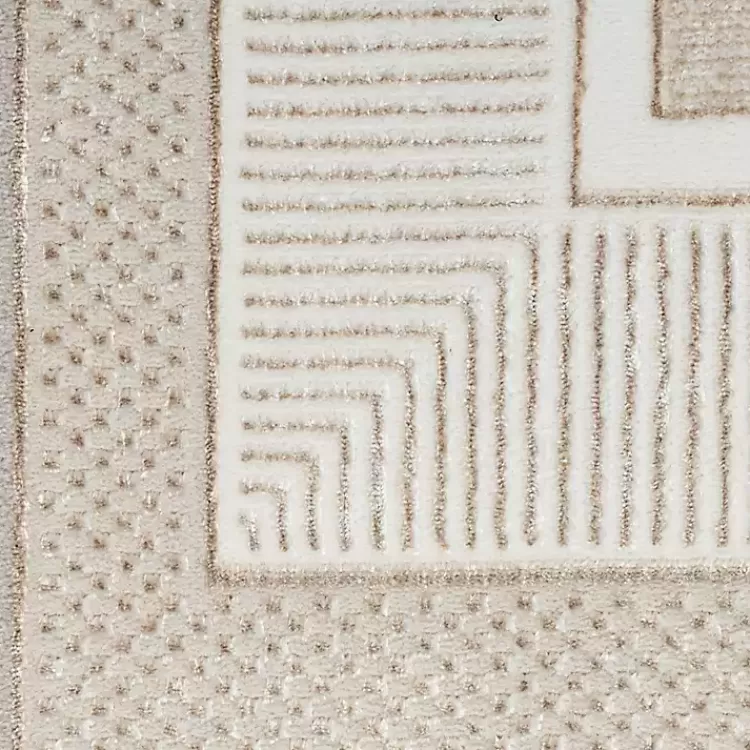 Ivory and Gold Modern Glam Area Rug, 5x7>Kirklands Home Sale