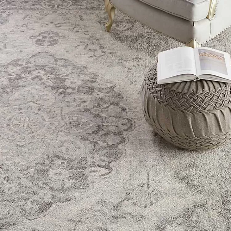 ivory_and_gray_oushak_medallion_area_rug_x_6.webp Ivory and Gray Oushak Medallion Area Rug, 8x10>Kirklands Home Outlet