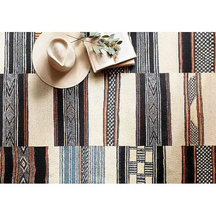 ivory_and_multicolored_tribal_outdoor_rug_x_2-1.webp Ivory and colored Tribal Outdoor Rug, 7x11>Kirklands Home Cheap