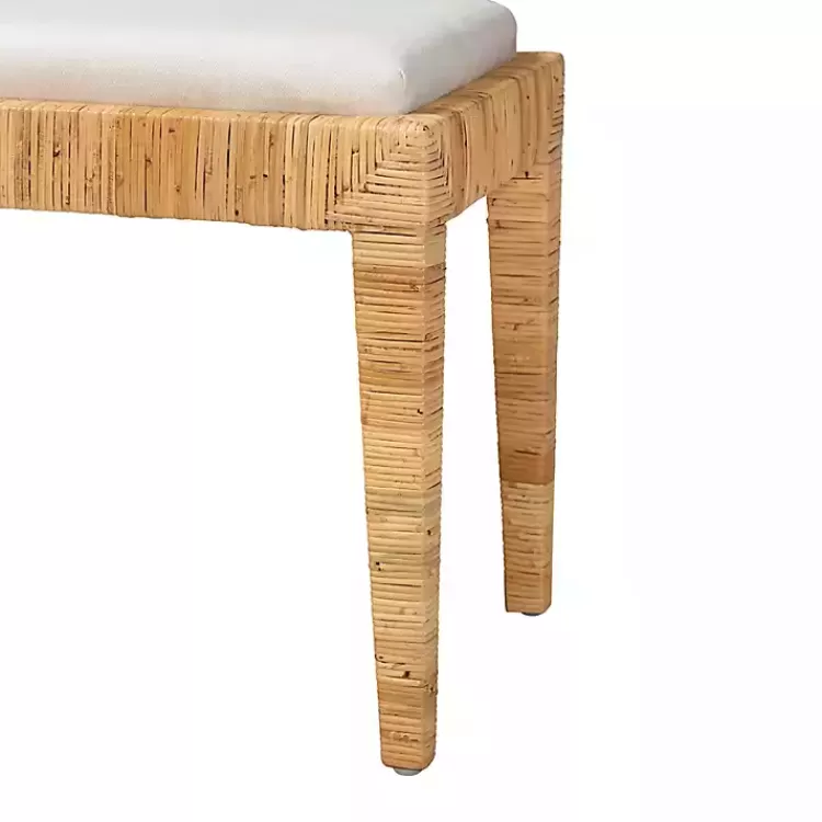 ivory_and_natural_woven_rattan_bench_3.webp and Natural Woven Rattan Bench>Kirklands Home Store