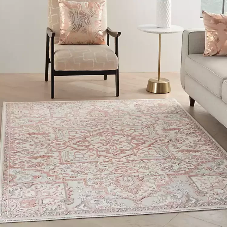 ivory_and_rose_floral_medallion_area_rug_x_2.webp Ivory and Rose Floral Medallion Area Rug, 5x7>Kirklands Home Hot