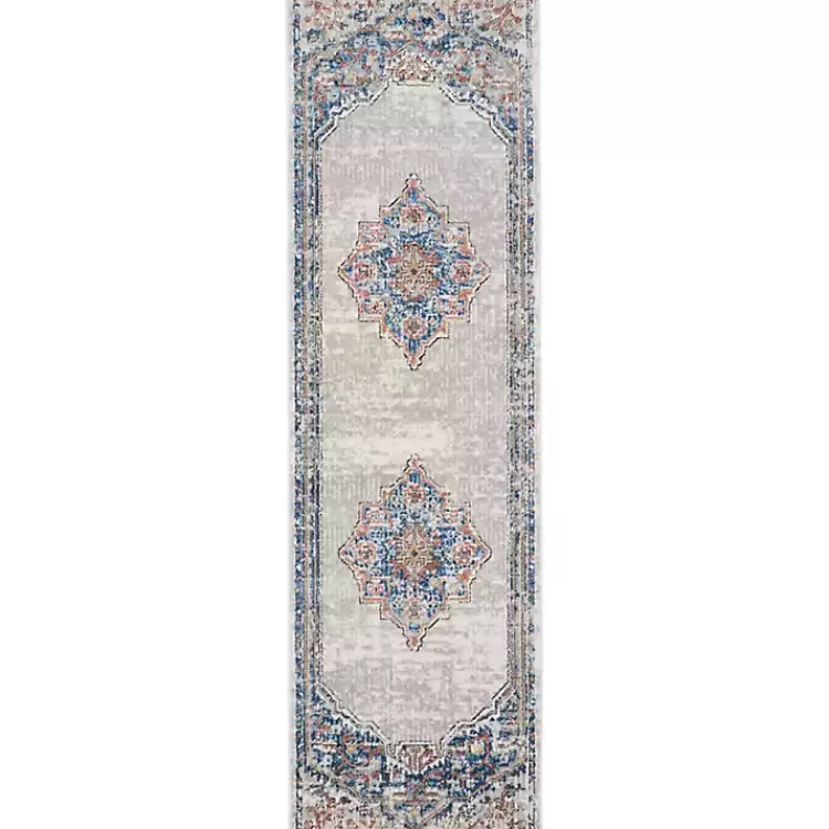 Ivory Antique Diamond Medallion Runner, 2x7>Kirklands Home Discount