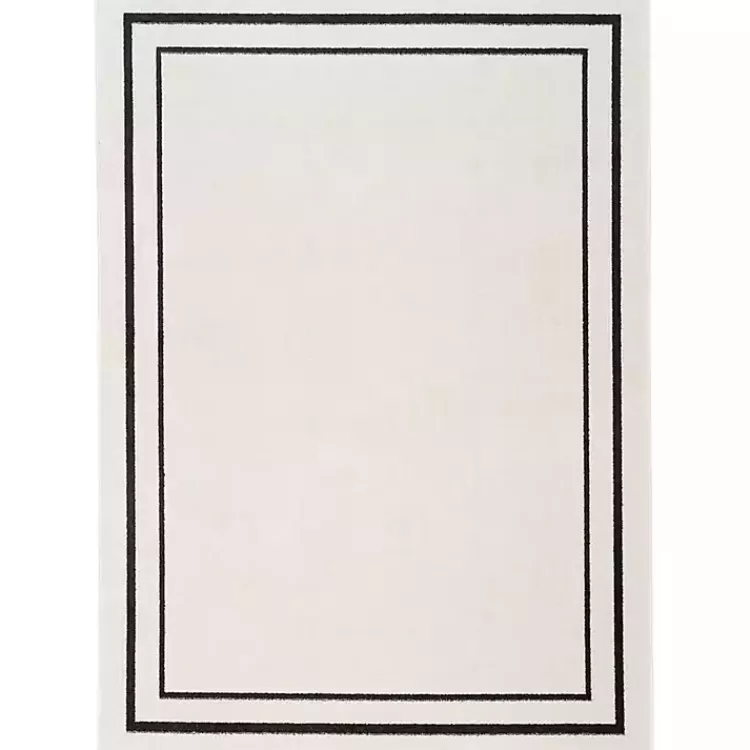 Bordered Indoor/Outdoor Area Rug, 6x9>Kirklands Home Sale