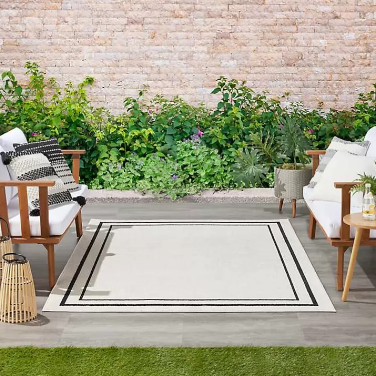 ivory_bordered_indooroutdoor_area_rug_x_5-2.webp Bordered Indoor/Outdoor Area Rug, 6x9>Kirklands Home Sale