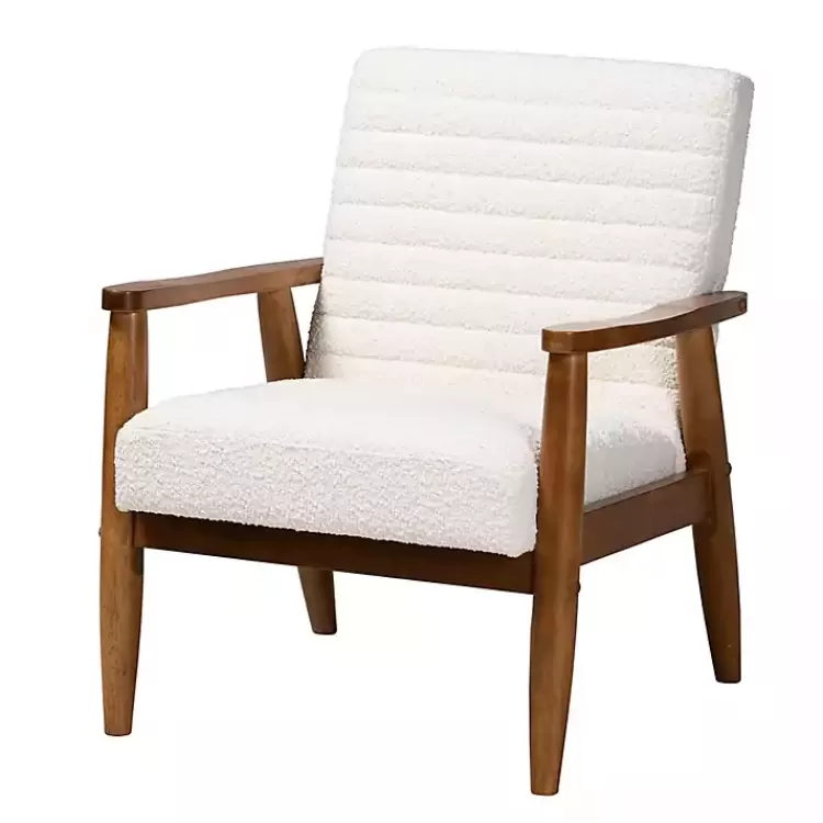 Boucle & Wood Frame Accent Chair>Kirklands Home New