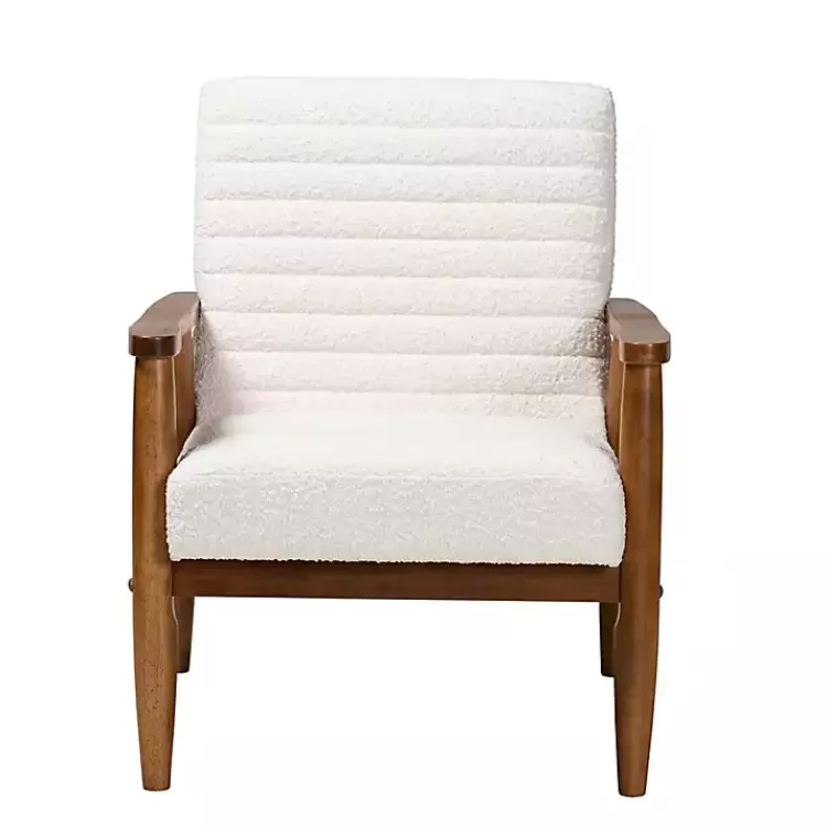 Boucle & Wood Frame Accent Chair>Kirklands Home New