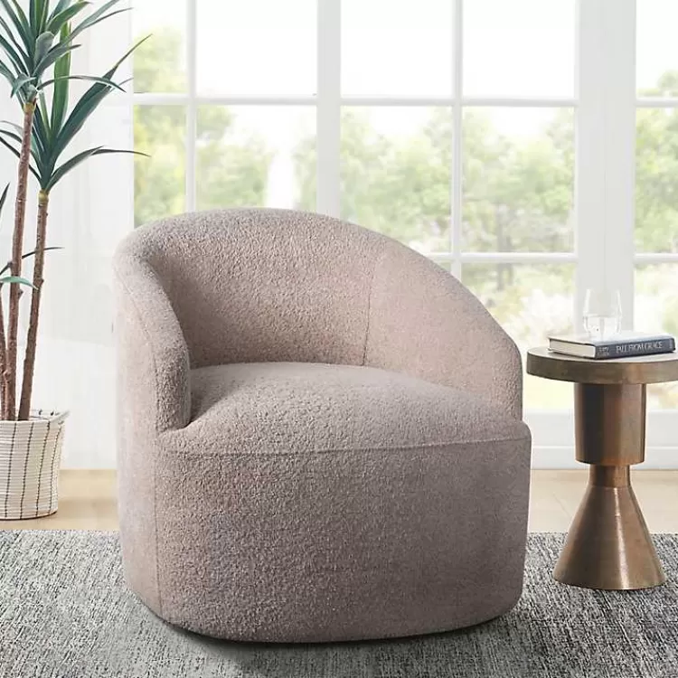 Boucle Barrel Swivel Accent Chair>Kirklands Home Best