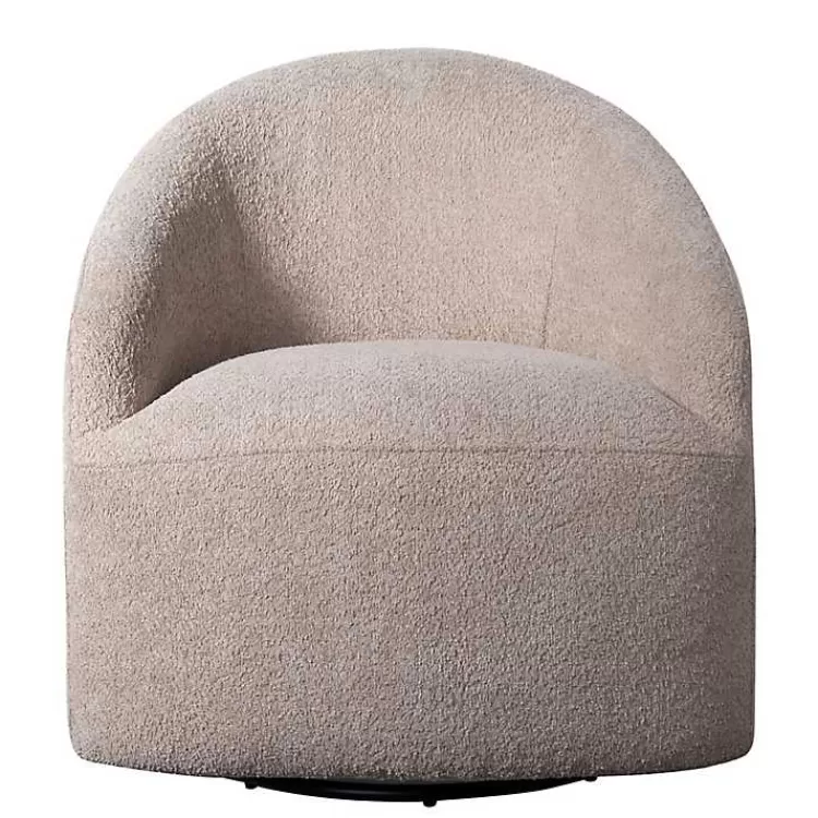 ivory_boucle_barrel_swivel_accent_chair_2.webp Boucle Barrel Swivel Accent Chair>Kirklands Home Best