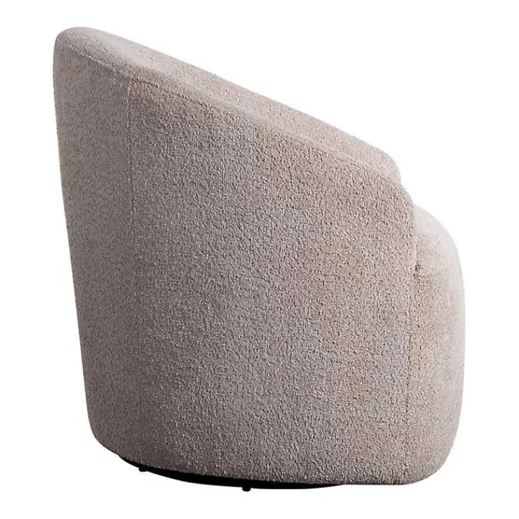 ivory_boucle_barrel_swivel_accent_chair_3.webp Boucle Barrel Swivel Accent Chair>Kirklands Home Best